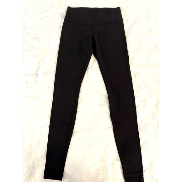 Lululemon Wunder Under Pant Full Length Mid Rise 30" Luon Black Leggings 4 - Picture 2 of 9